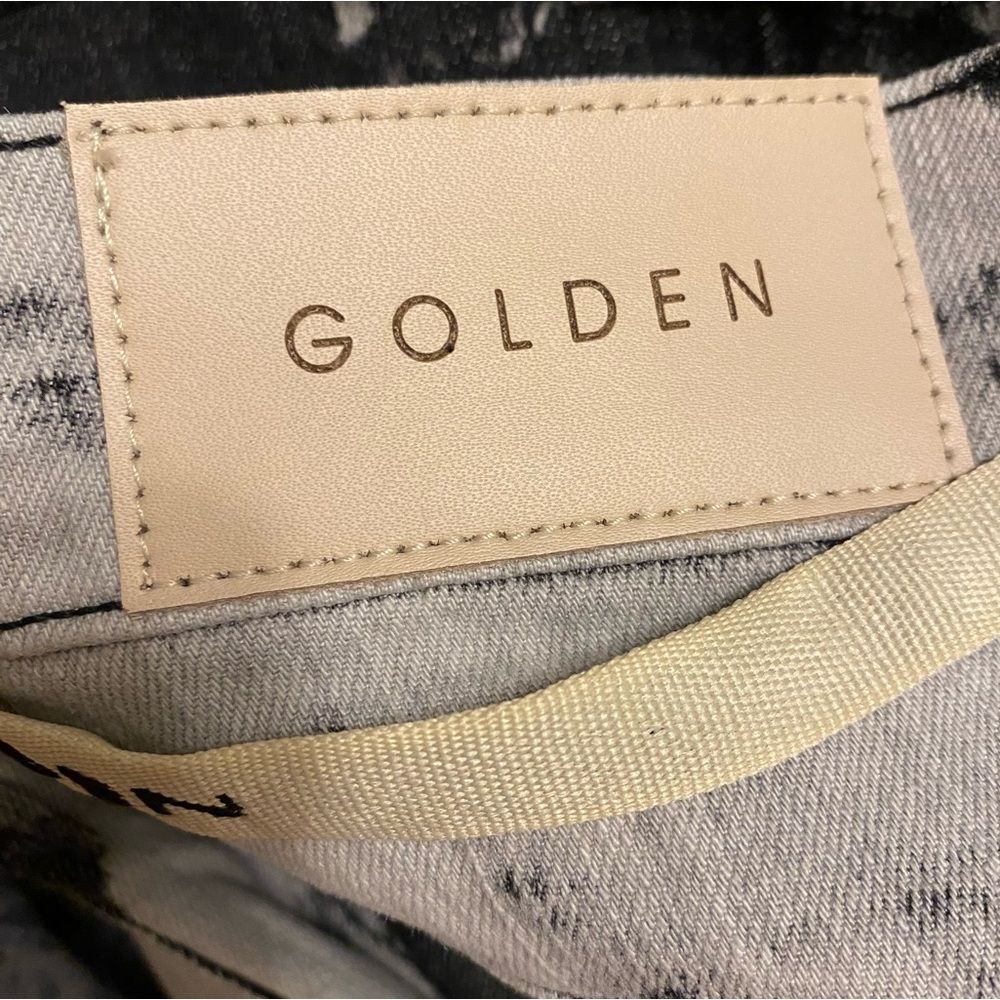 Golden Denim 32 Distressed Acid Wash Moto Jorts Shorts Drawstring Streetwear - Picture 5 of 6